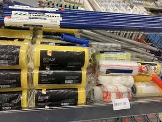 Ca. 80x Muurverfroller+ telescoopstokken